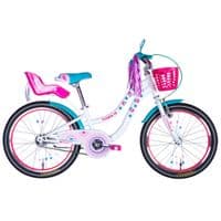 Велосипед Formula 20" Kid FLOWER PREMIUM BH рама-10" ST 2026 белый с розовым и бирюзовым (OPS-FRK-20-244)
