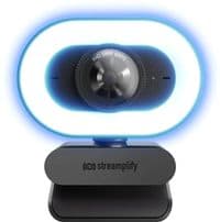 Веб-камера Streamplify CAM PLUS, Black, 2Mp, 2560x1440/30 fps, 1/3” CMOS, стереомікрофон, автофокус, кут огляду 80°, кільцева лампа з трьома режимами колірної температури, кришка зсуву, магнітна підставка, USB 2 м (CAM PLUS-FHD-2M60-LIGHT / SPCW-CLFH221.11