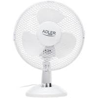 Вентилятор AdlerAD 7302 white настольный/ 45Вт/ D=23см/ автоповорот/ белый