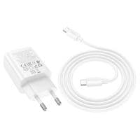 Набор СЗУ HOCO N61 + Type-C / Type-C кабель, 1xUSB+1xUSB-C, PD20W+QC3.0, кабель 1м, White, Box