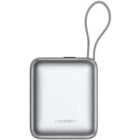 УМБ Choetech 10000mAh 35W PD3.0 USB-C In/Out, LED Display, with buid-in type-C cabel сіра