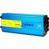 Інвертор Choetech із зарядкою, функція ДБЖ 12\220V 2000Вт, LiFePO₄/Li-ion/AGM/GEL, чиста синусоїда