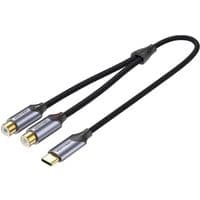 Переходник Audio Type-C М -> 2RCA F 0,5м черный Vention