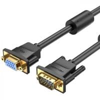 Кабель VGA 15M-15M F, 5.0 м, черный Vention