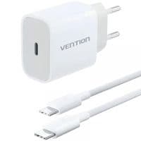 Зарядний пристрій 1xUSB-C 20W + USB-C cable М-М  White Vention