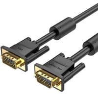 Кабель VGA 15M-15M, 25.0 м, с ферритами, черный Vention