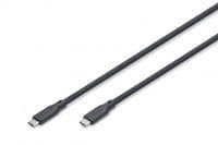 Кабель DIGITUS USB-C > USB-C зарядка/синхронизация, USB4 2.0, 80G, 240W, 16K, силиконовый, 1м, черный