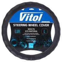 Чохол на руль VITOL L чорн (VLOD-NPU892 BK L)