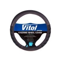 Чехол на руль VITOL M черный. (VLU-1808010 BK/BK M)