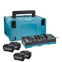 Набор аккумуляторов + зарядных устройств Makita XGT 4x5Ah, DC40RB, Makpac (191U42-2)