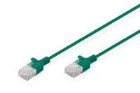 Патч-корд DIGITUS CAT 6 U-UTP Sliim, 1 м, AWG 32/7, Cu, LSZH, зелений