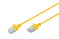 Патч-корд DIGITUS CAT 6 U-UTP Sliim, 3 м, AWG 32/7, Cu, LSZH, жовтий