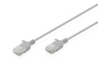 Патч-корд DIGITUS CAT 6 U-UTP Sliim, 5 м, AWG 32/7, Cu, LSZH, серый
