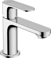 Смеситель для раковины Hansgrohe Rebris S, длина излива - 84мм, со сливным гарнитуром, хром.