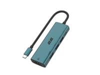 Хаб 2E USB-С > 2xUSB-A/USB-C PD/2хHDMI, 0.15 м, сосново-зеленый