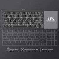 Клавиатура Ajazz AK820 Red Switch Black USB-C (AK820-R-B)