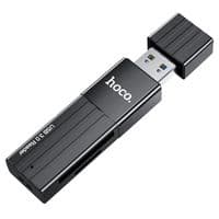 Кардидер универсальный HOCO HB20 USB 3.0, формат MicroSD, пластик, Black