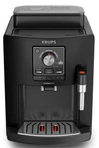 Кофемашина Krups Harmony 1.7л, зерно, ручной капучинатор, мех. управление, авторецептов - 4, свой рецепт, черный