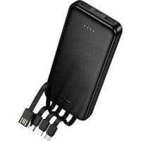 Зовнішній акумулятор HOCO J163 Wonderful power bank with 4 cables(10000mAh) Black