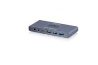 Коммутатор DIGITUS Desktop KVM, 2x1 HDMI, 3xUSB 3.0, 1xUSB-C, 4K, Core Line