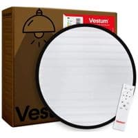 Світильник Vestum GRILL матовий 72W 3000К- 6500K 5600Lm з пультом чорний (VS-81019)