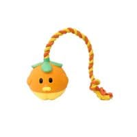 Игрушка для собак MISOKO&CO Апельсин с веревкой 40 см оранжевая (BEIRJ06914)