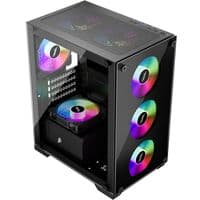 Корпус 1stPlayer X2-M-BK-4F1-PS-600FK-EU Black 600W
