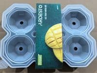 Форма для льда с крышкой ARDESTO Fresh Diamond, 25х15х3.2см, силикон, серый
