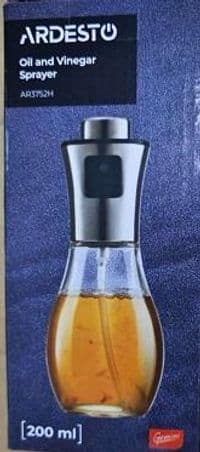Распылитель для масла и уксуса ARDESTO Gemini, 200мл, стекло, нержавеющая сталь, пластик, прозрачный