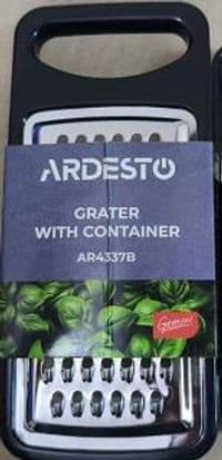 Терка с контейнером ARDESTO Gemini, 13.5см, нержавеющая сталь, пластик, черный
