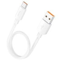 Кабель Hoco X96, USB-Type-C, 100W, White, длина 0.25м, BOX