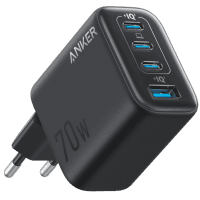 мережева зарядка ANKER Charger - 70W, 3xUSB-C PD 3.0 & 1xUSB-A (Чорний)