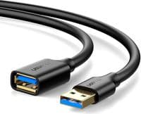 Кабель USB 3.0 AM - USB AF, 1 м, Black, Ugreen US129 (10368)