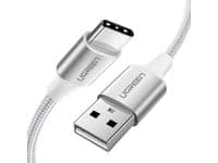 Кабель USB AM - Type-C, 1 м, белый, Ugreen US288, 3A (60131)