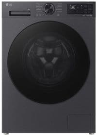 Стиральная машина LG фронтальная, 8кг, 1200, A, 48см, дисплей, пар, инвертор, чорний матовий