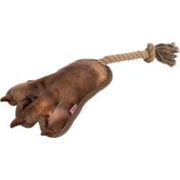 Игрушка для собак Trixie Лапа на коричневой веревке 35 см (4011905689579)