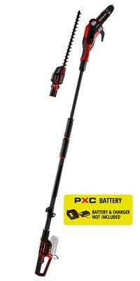 Кусторез-высоторез телескопический аккумуляторный Einhell Professional GP-LC 18/20 Li T BL + GP-HH 18/50 Li T BL 18В - набор из 2 насадок: кусторез 550мм и пилочка 200мм 5.93кг без АКБ и ЗП
