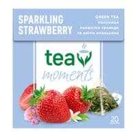 Чай Tea Moments Sparkling Strawberry зеленый 20х1.8 г пирамидки (tm.02920)