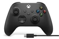 Геймпад Xbox Bluetooth + кабель USB Type-C, цвет «Карбоновый черный»