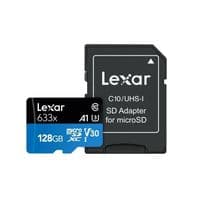 Карта памяти microSDXC (UHS-1 U3) Lexar High-Performance 633x 128Gb class 10 V30 A1 (100Mb/s) Blue Series (adapter SD)