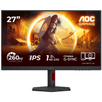 Монiтор TFT AOC 27" 27G4ZR IPS FHD 300nit 260Hz(OC) 2*HDMI DP Pivot G-Sync Black