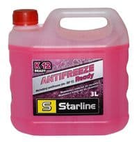 Антифриз Starline Ready to Use G-12+ червоний - 30°C 3л (NA K12READY-3)