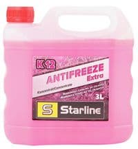 Антифриз Starline Extra K12 G-12+ рожевий концентрат - 74°C 3л (NA K12-3)