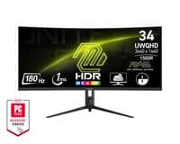 Монитор MSI 34" MAG 342CQR-E2 2xHDMI, DP, Audio, VA, 3440x1440, 21:9, 180 Гц, 1 мс, sRGB 119%, изогнутый, FreeSync, HAS