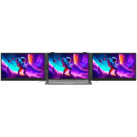 Portable monitor Blackview DCM8 Dual Screen 15.3inch 1920x1200 16:9 LCD 60Hz IPS 178 USB-C 3.1x3 364.4x237.43x21mm Grey Black