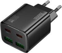 Зарядний пристрій HOCO N56 Fundador four-port PD30W(2C2A) charger(EU) Black