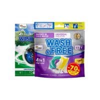 Набір побутової хімії Wash&Free Капсули для прання Жасмин та лаванда 10+1 шт + Порошок Гірська свіжість 400 г (9202009988865)