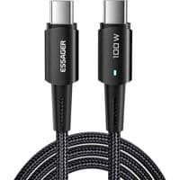 USB-кабель Essager EXCTT1-CG01 USB-C до USB-C 100 Вт Чорний Чорний