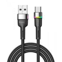USB-кабель Essager EXCT-XCD01 USB-A на USB-C 3A Чорний Чорний
