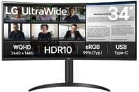 Монітор LG 34" 34WR55QK-B 2xHDMI, DP, USB-C, Audio, VA, 3440x1440, 100Hz, CURVED, sRGB 99%, HAS, HDR10